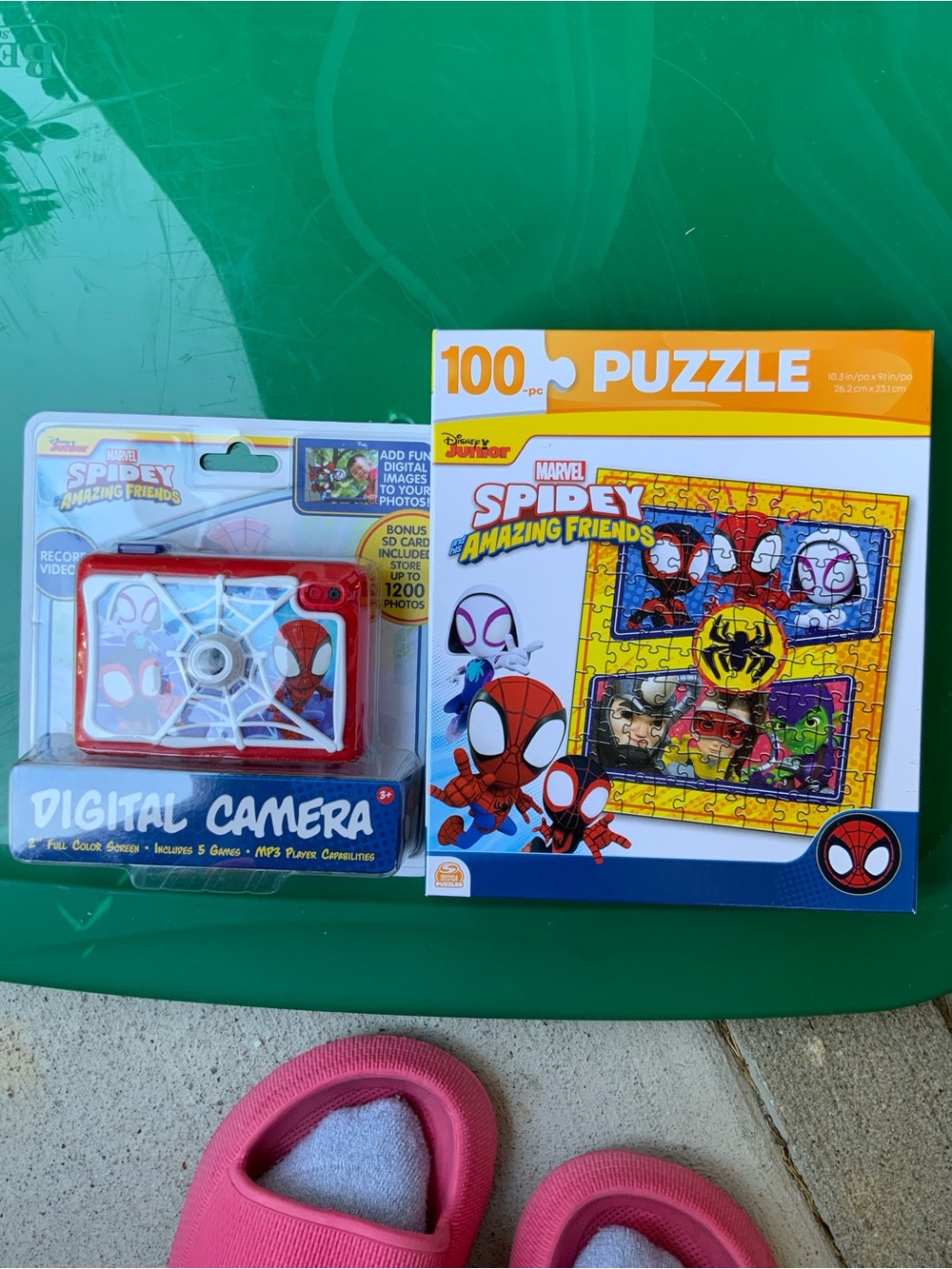 2 piece Spidey toys; Digital Camera & puzzle